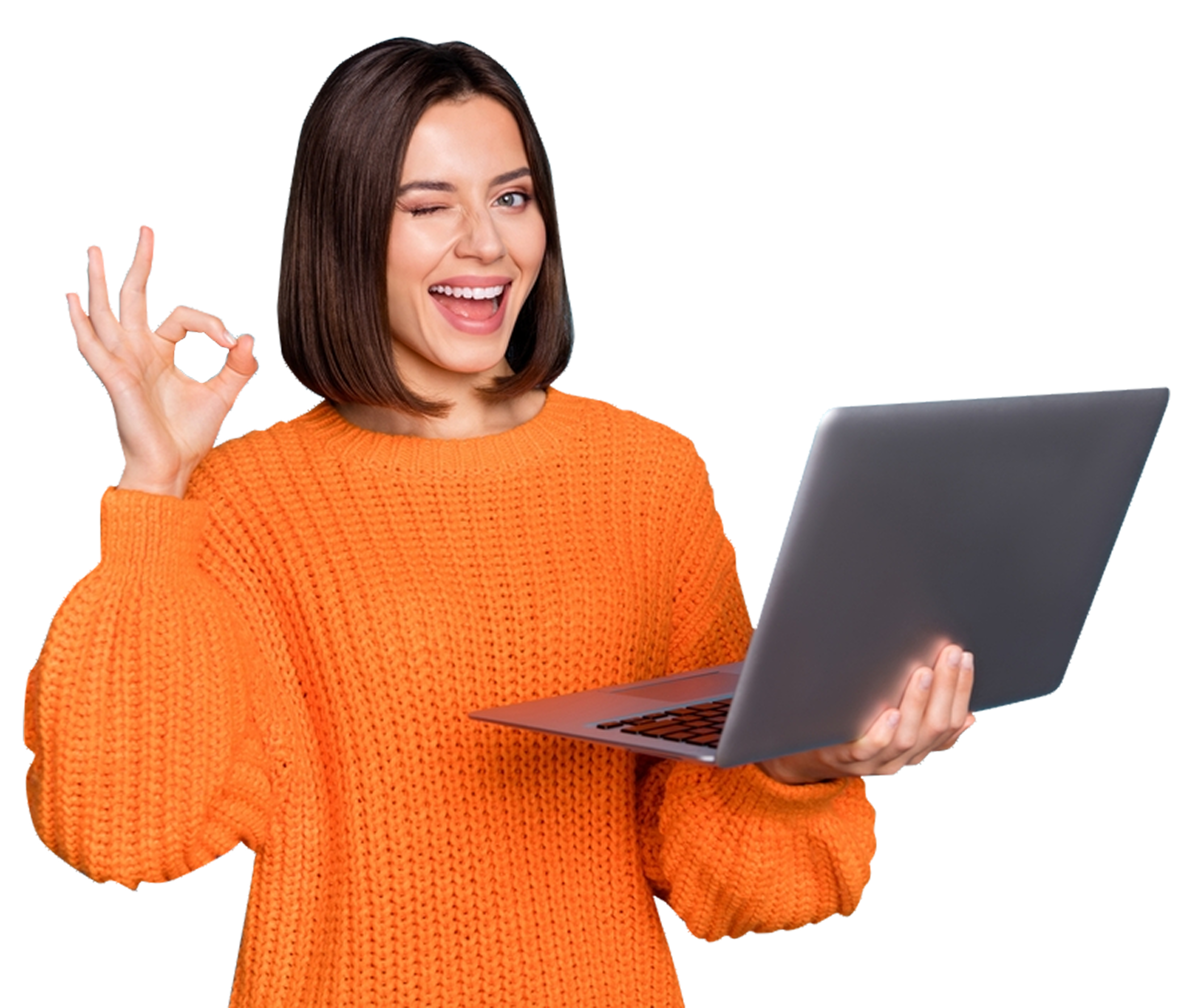 Happy professional with laptop representing PDFICA